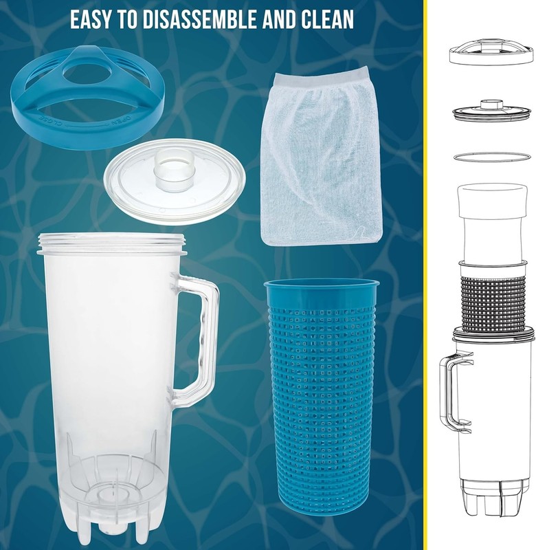 Clear Inline Pool Leaf Catcher - Lightweight & Highly Efficient Debris Collector gallery