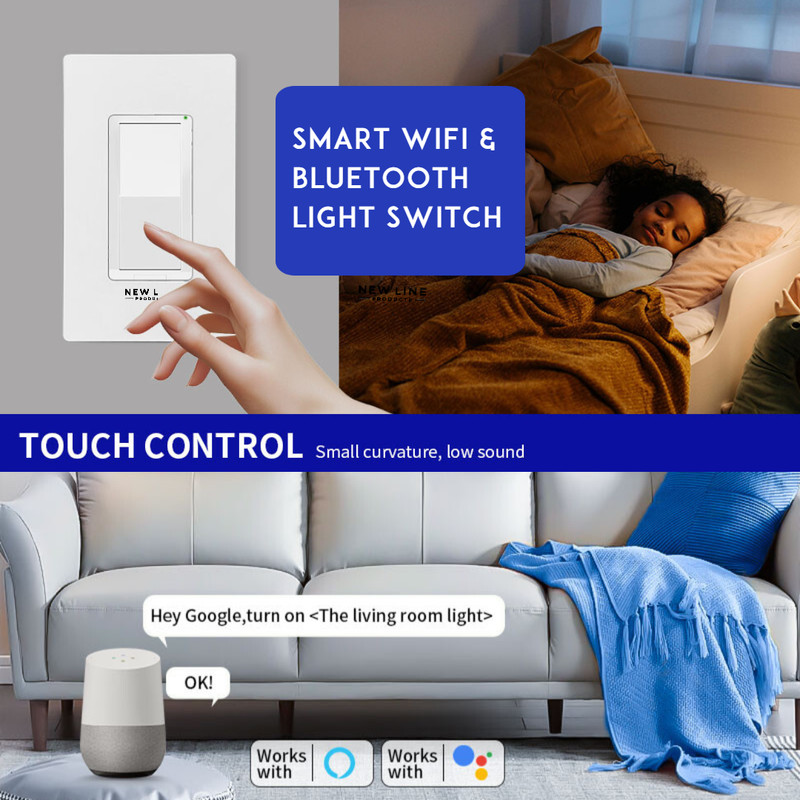 WiFi Bluetooth Smart Light Switch Voice & APP Control Compatible Alexa & Google gallery