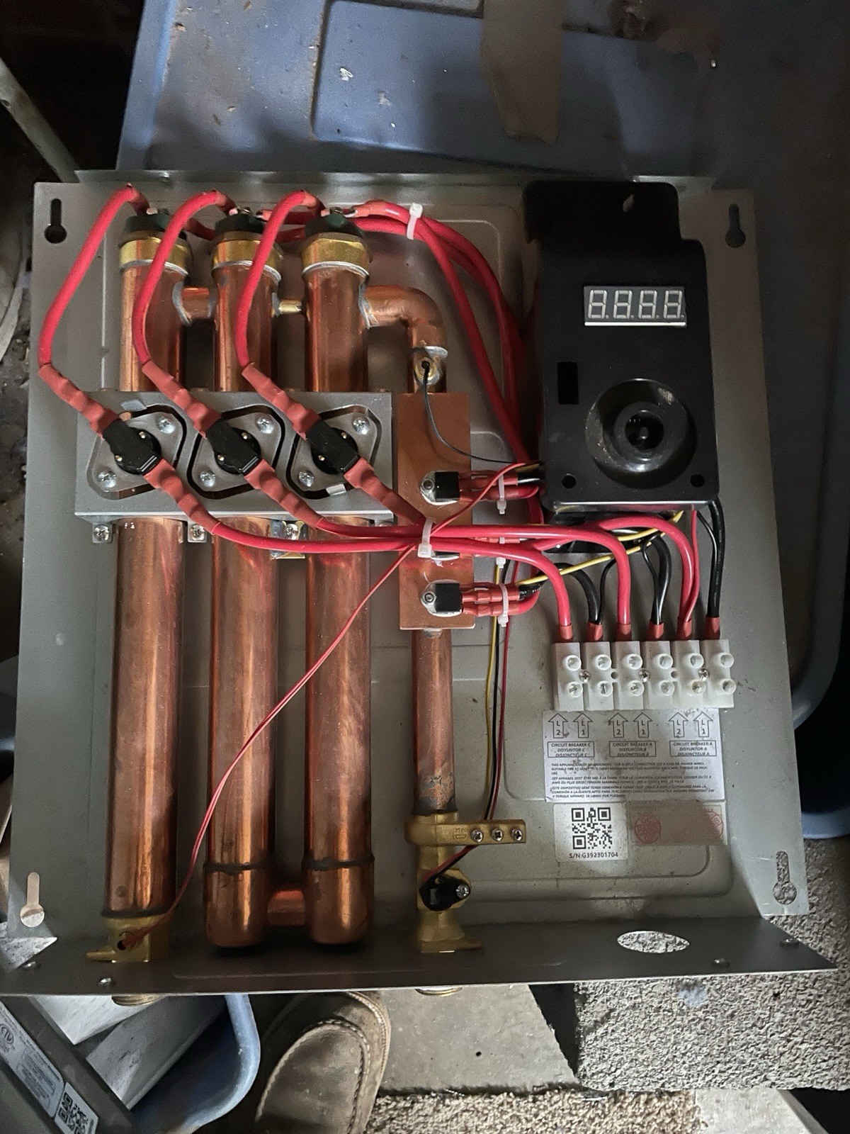 Rheem Performance Electric Tankless Water Heater 27KW Gray Wall Digital Display gallery