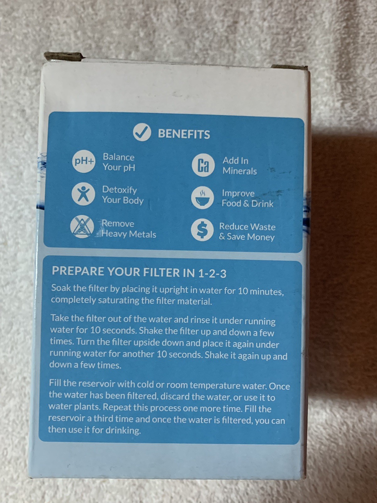 PH001 Alkaline Filter pH Recharge Restore Refresh Invigorated Water Blue gallery