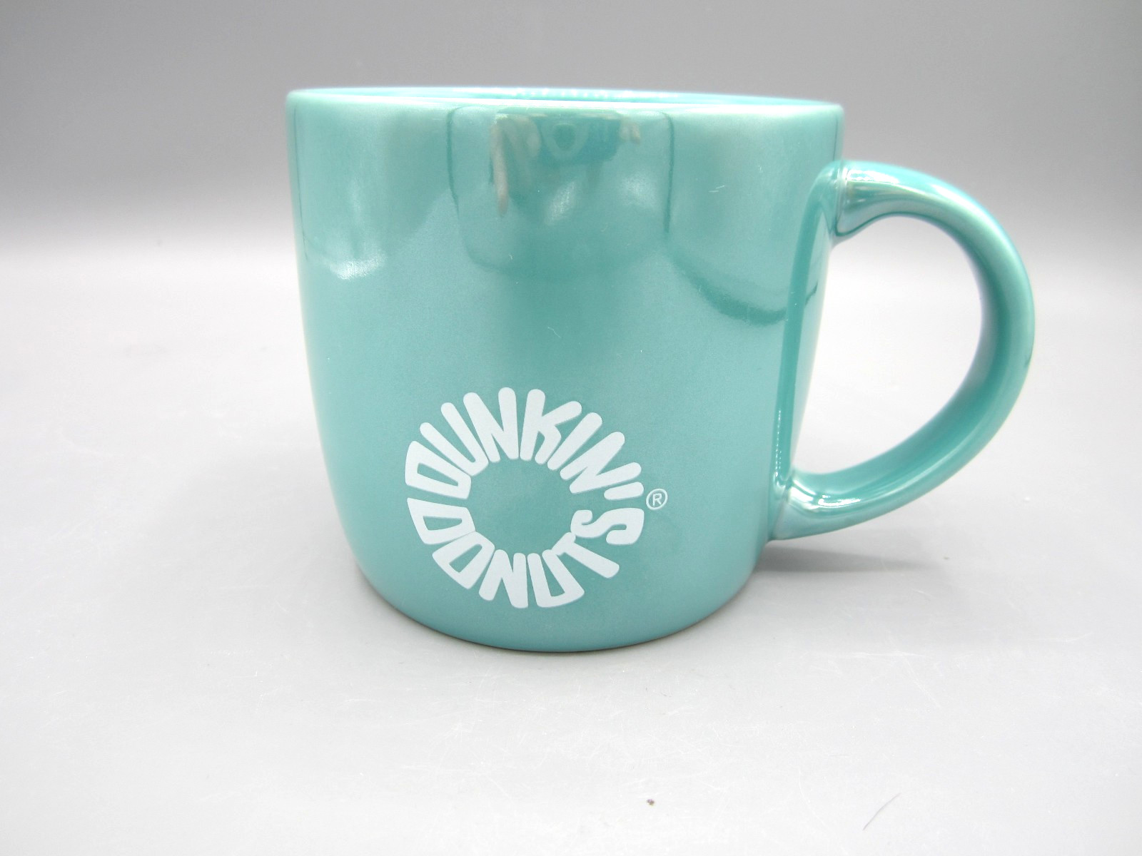 Dunkin Doonuts Teal Blue Glossy Finish, White Logo, Coffee Tea Mug 14 oz (02) gallery
