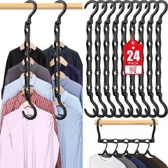 24 Pack Hangers Space Saving Magic Plastic Hanger Organizer Shirt Space Saving