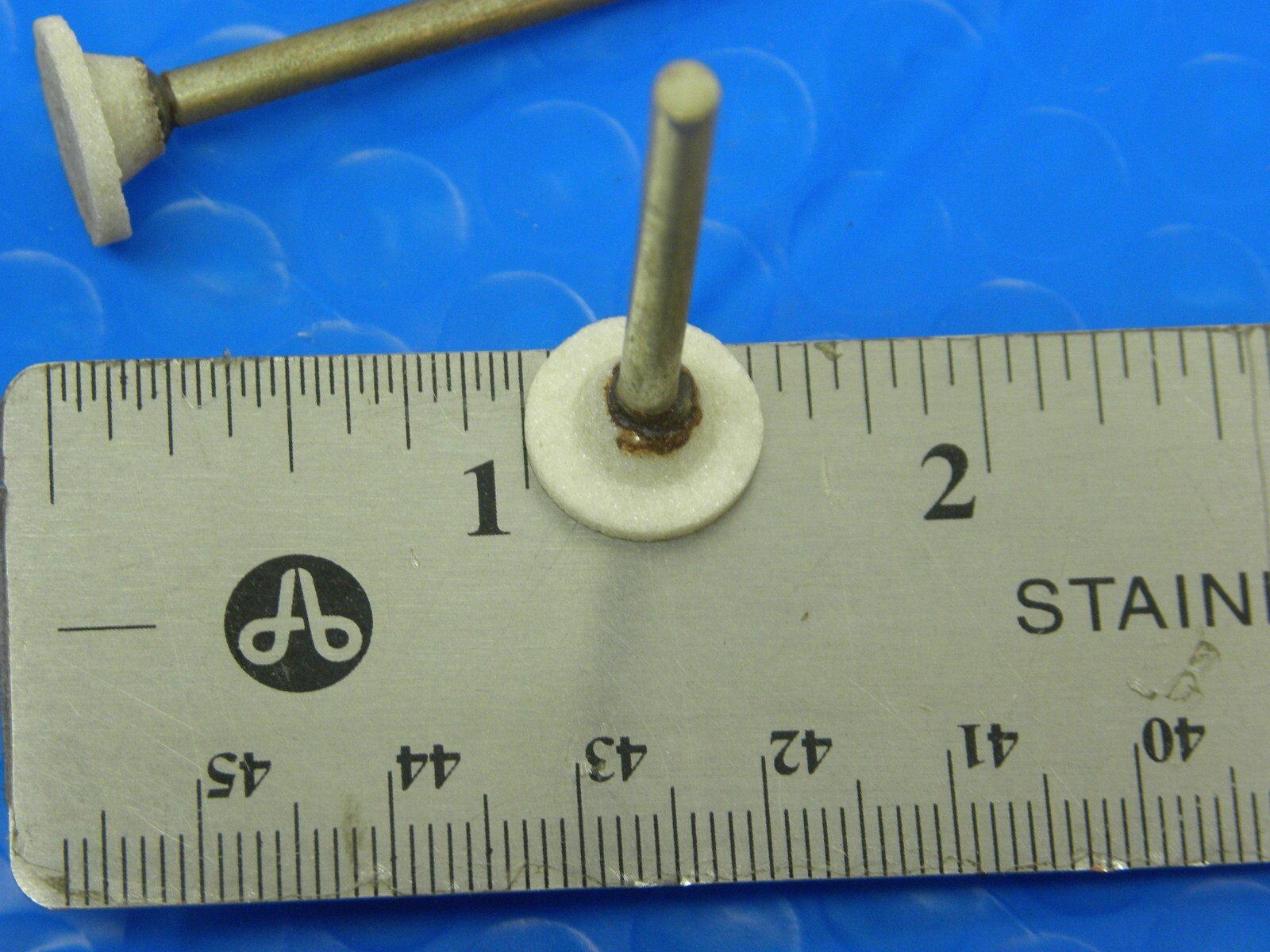 NEW! 100 ABRASIVE STONE 1/8" SHANK GRINDING ROTARY DREMEL 1/2 HEAD USA HR gallery