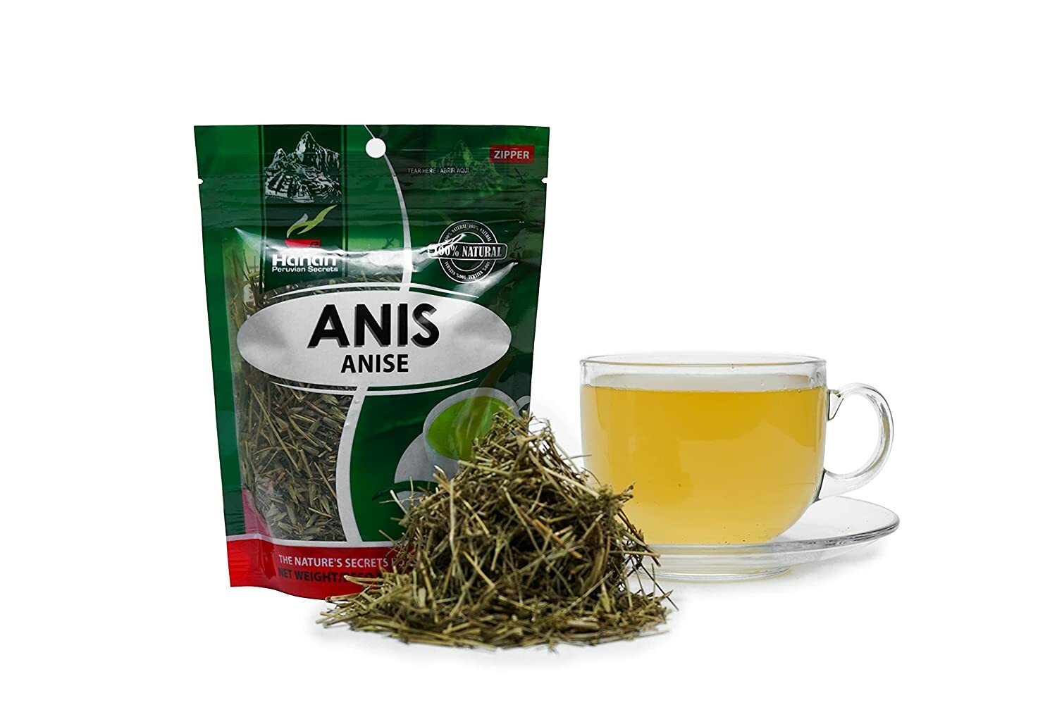 Hanan Peruvian Secrets Anis Herbal Tea | 100% Natural Anise | 1.41oz / 40g |Natu gallery