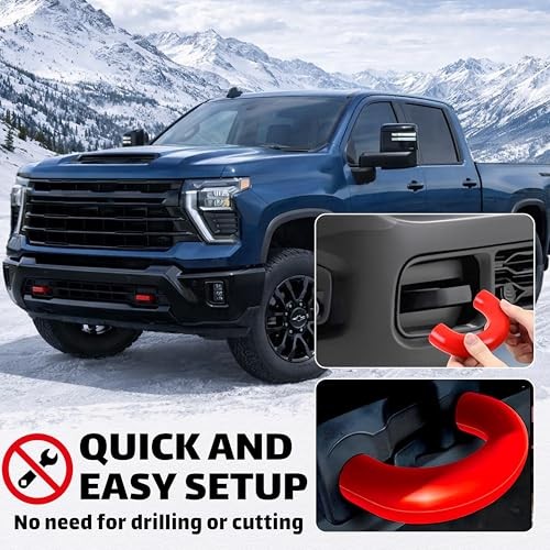 Tow Hook Covers Compatible with 2020 2021 2022 2023 2024 2025 2026 Chevy Red gallery