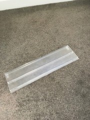 Clear Plastic Medicine Cabinet Replacement Shelf 13″x3.625″