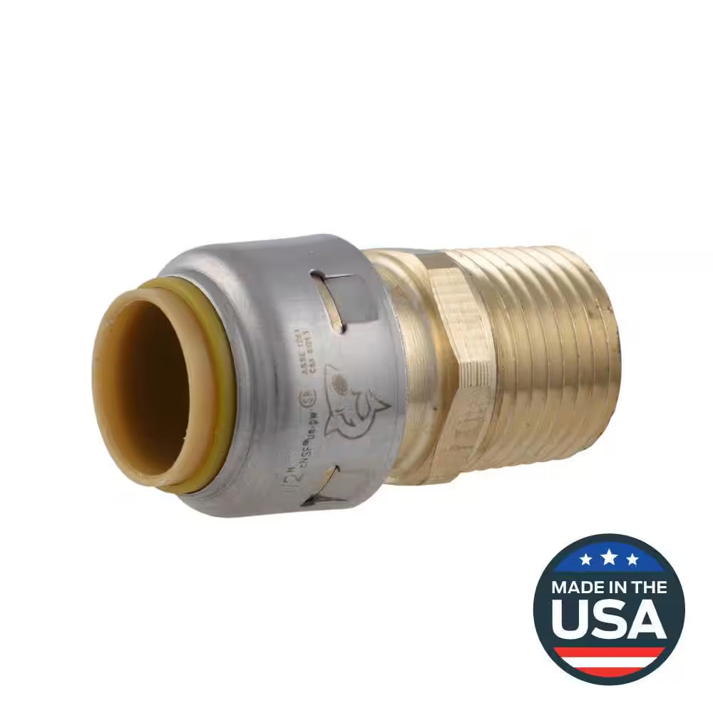 Max 1/2 In. Push-To-Connect X MIP Brass Adapter Fitting gallery