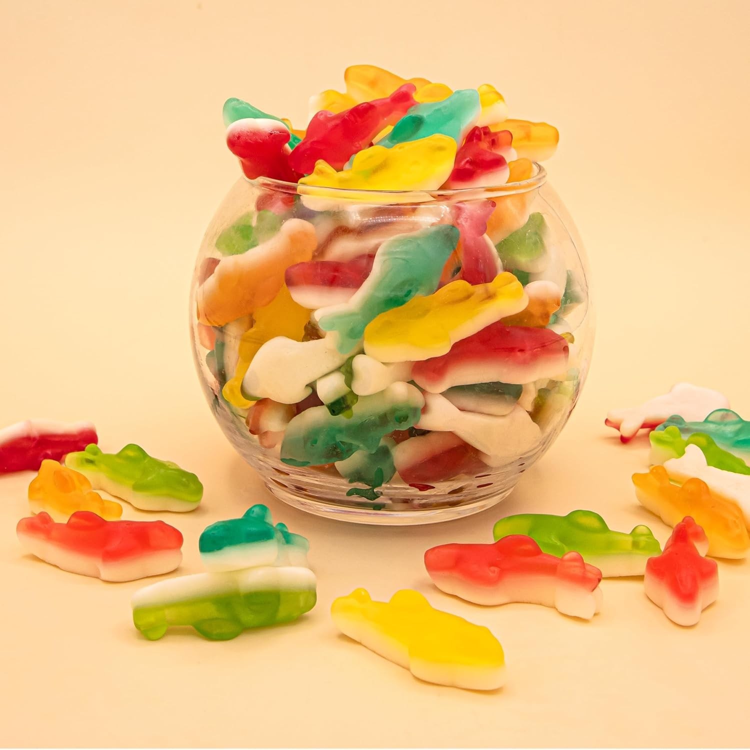 Gummy Sharks | 1-Pound Bag | Dye Free Сandy | Assorted Fruit Gummy Candy | Shar gallery
