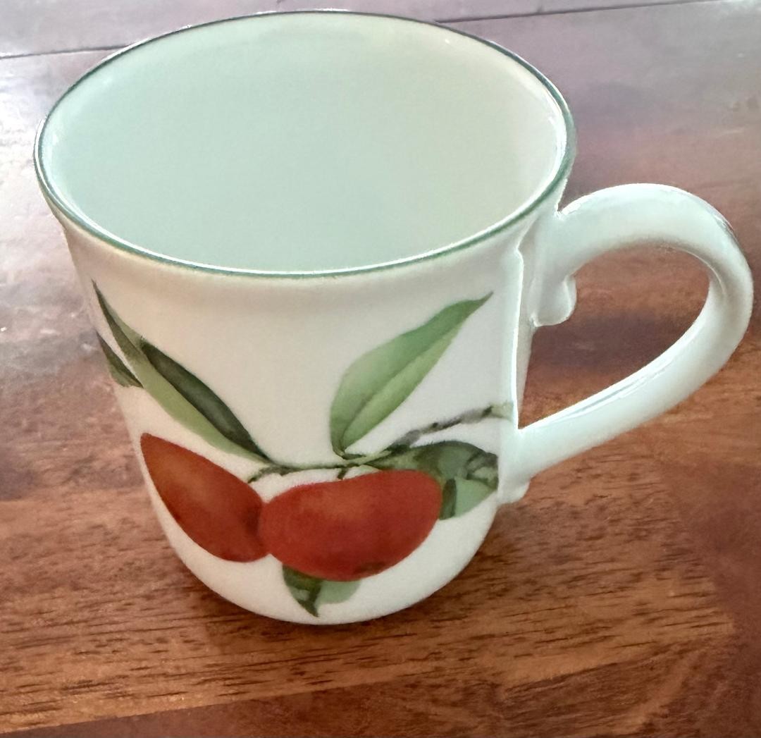 Royal Worcester Fine Porcelain Mug Colorful Fruit "Evesham" Pattern gallery