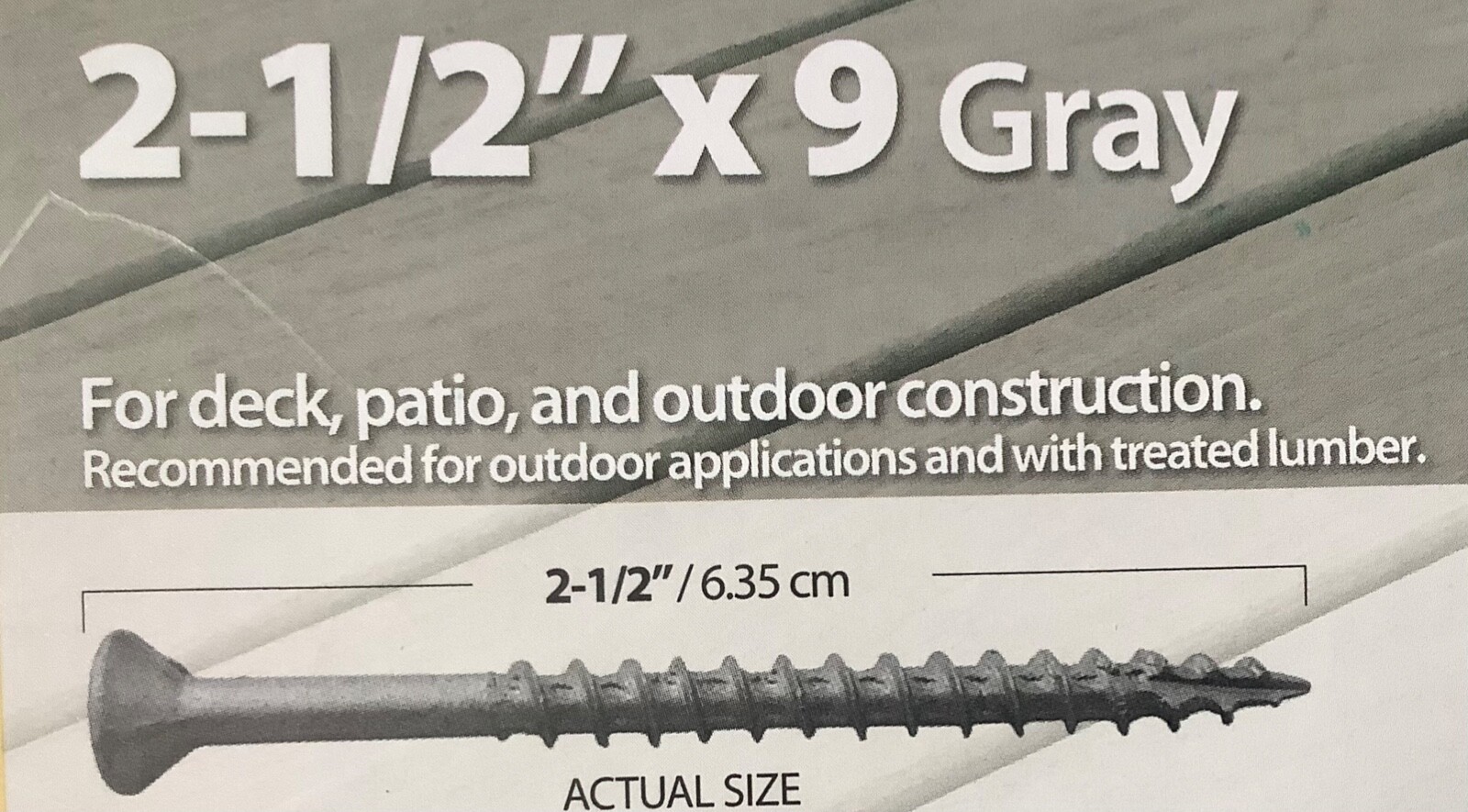 8 Pounds 2 1/2”Decking Screws Outdoor Indoor 2 1/2”x9 HUTTIG-Guard Same Day Ship gallery