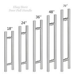 Door long Pull Pulls Entry T Bar Handle Stainless Steel Entrance Round 18″ -70”