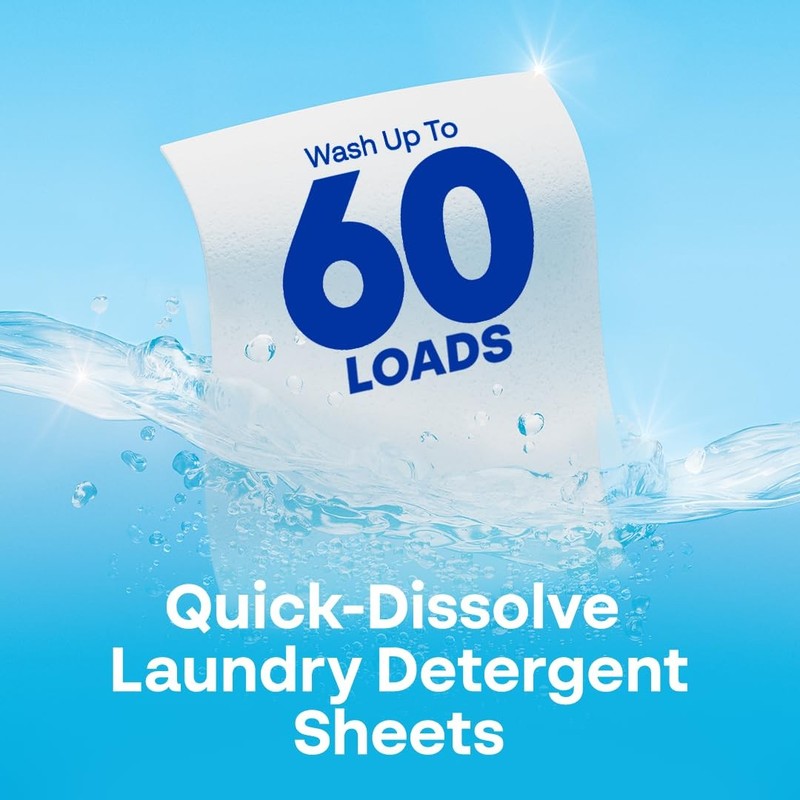 Earth Breeze Laundry Detergent Sheets-Fragrance Free-No Plastic Jug (60 Loads) gallery