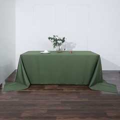 Moss Green Polyester 90×156″ Rectangle TABLECLOTHS Wedding Home Linens SALE