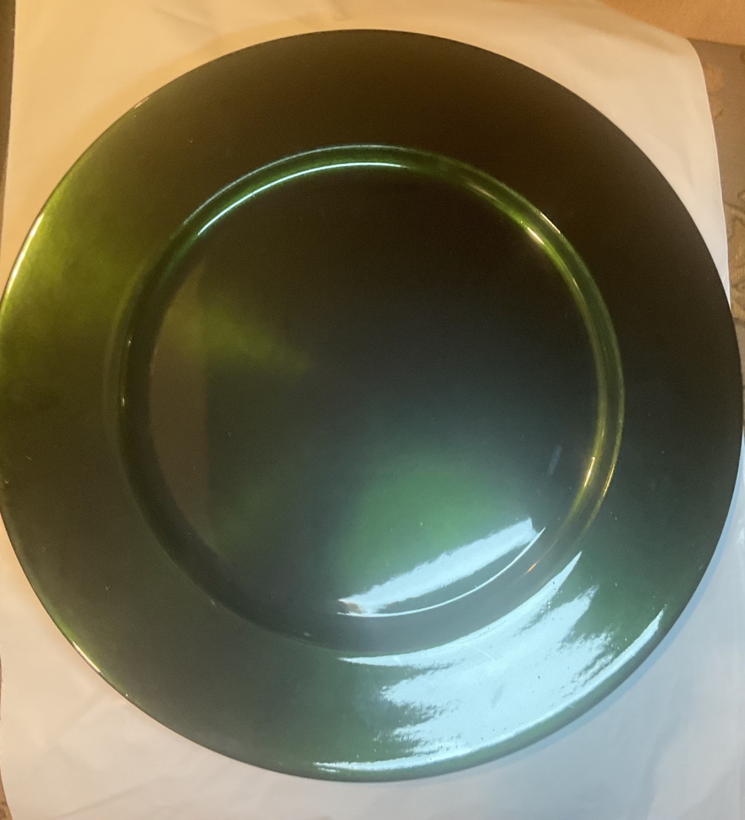 RED & GREEN Charger Plates 14” Set of 8 for Dinner Table Party Festive!! gallery