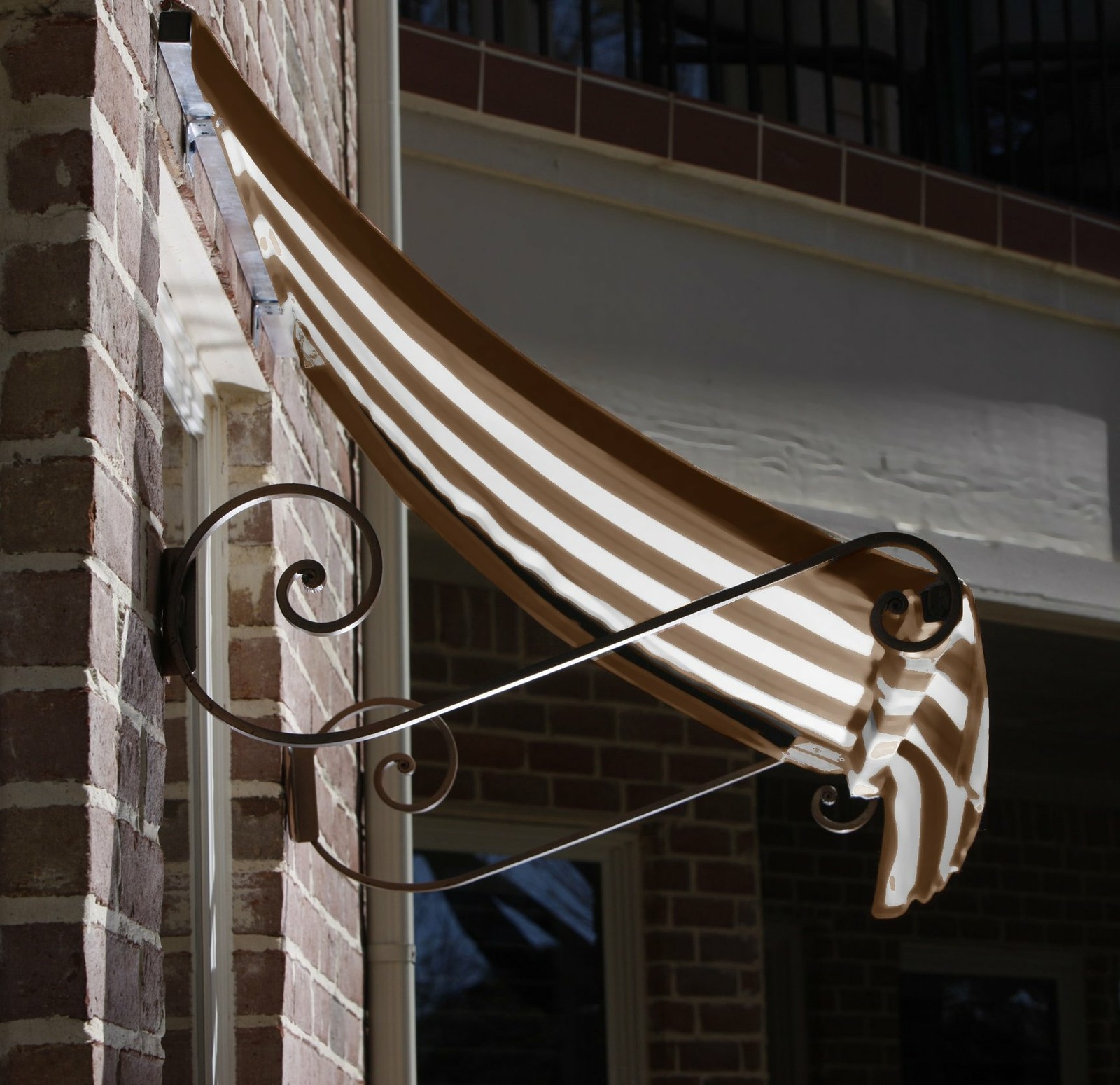 Awntech 4-Feet Charleston Window/Entry Awning, 31 By 24-Inch, Brown/Tan gallery