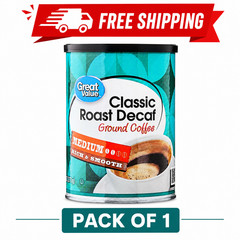 Great Value Decaf Classic Medium Roast Ground Coffee, 9.6 oz