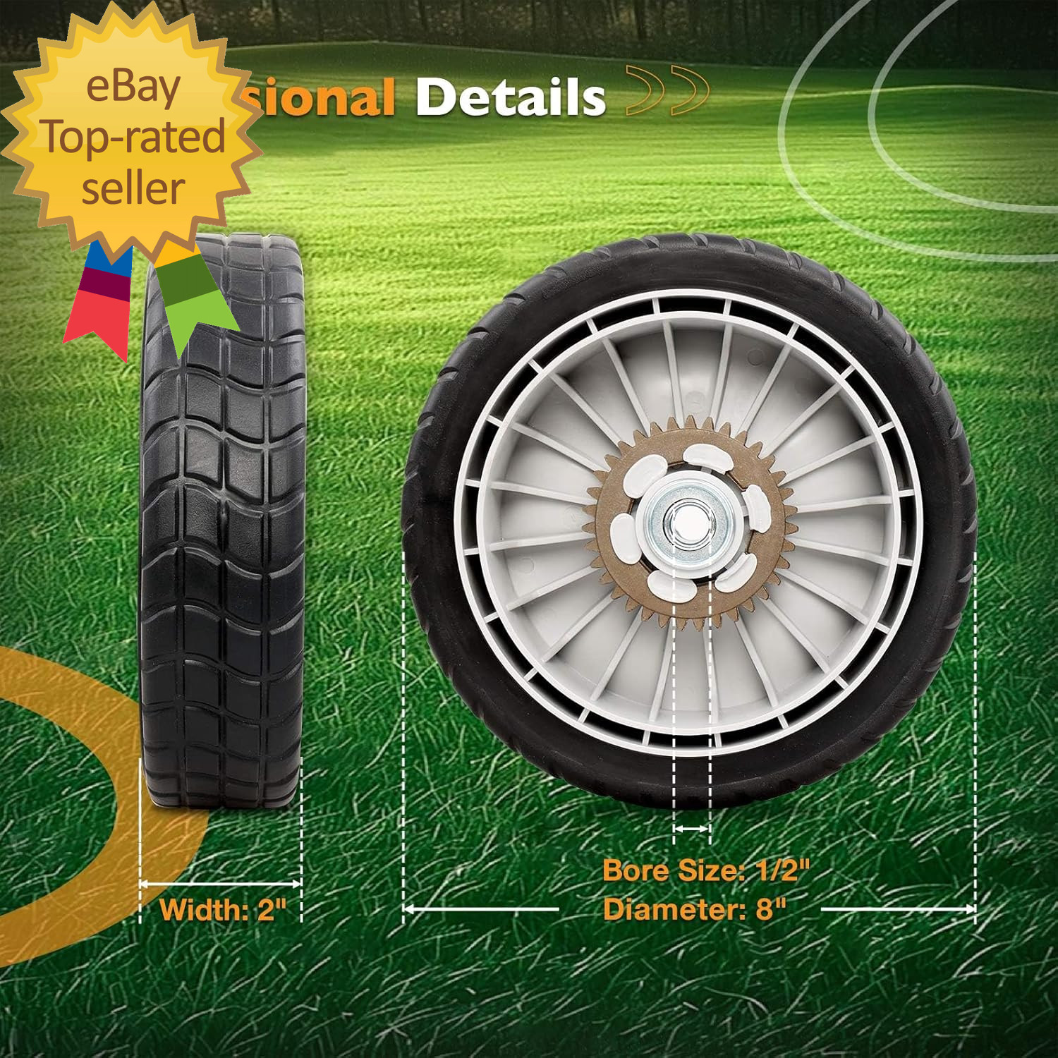 Lawn Mower Wheels Kit 2 Pack-8 Compatible with Honda HRR216 HRS216 HRT216 Walk gallery