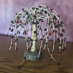 Willow Tree, Mixed Materials Nature Theme Decor w/ Small Star Charms