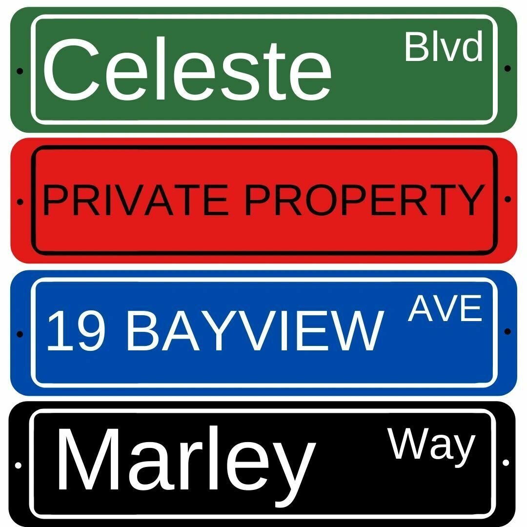 Custom Personalized Aluminum Street Sign Outdoor Indoor Great Gift for Everyone gallery