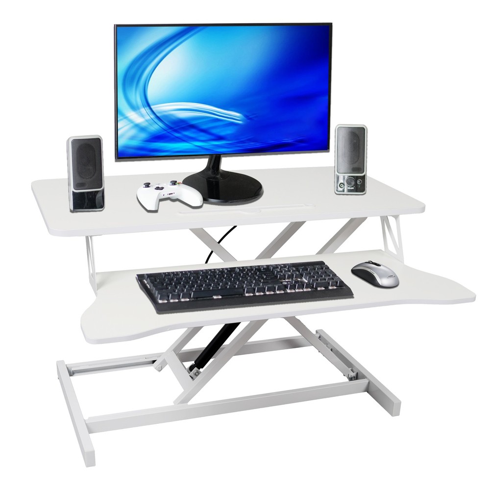 31.5" Height Adjustable Standing Desk Sit to Stand Riser Converter Workstation