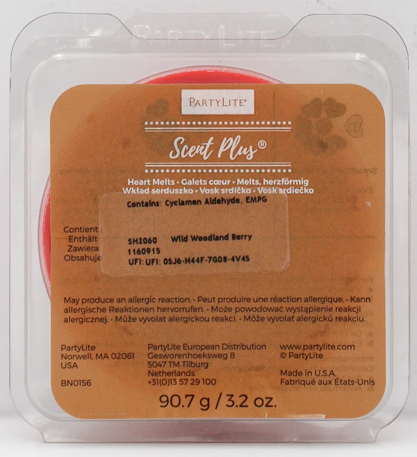 Partylite Wild Woodland Berry Scent Plus Heart Wax Melts – 3.2 oz gallery