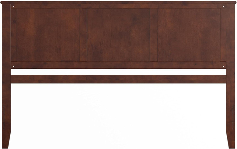 Madision Walnut Solid Wood King Headboard - Elegant Panel Design gallery
