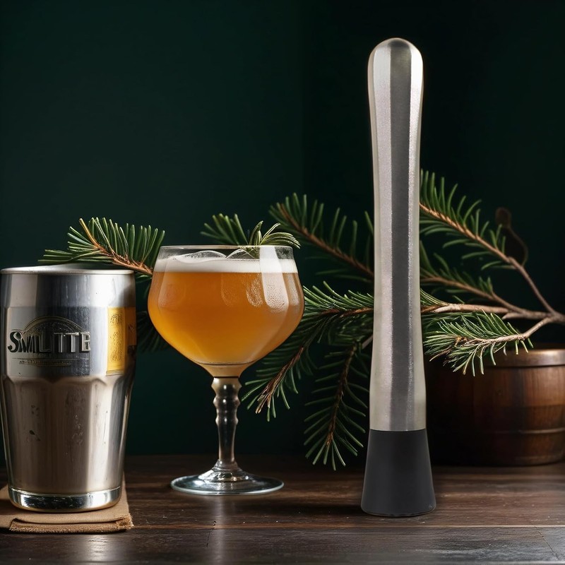 10 Inch Stainless Steel Muddler for Cocktail and 10 Inch Mixing Bar Spoon, 2 Pic gallery