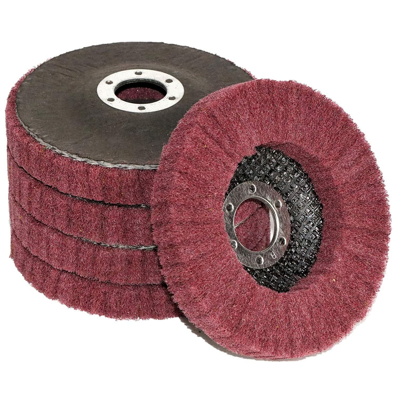 115MM Metal Abrasive Polishing Buffiing Wheel 4-1/2" x 7/8"Nylon Fiber Flap Disc gallery
