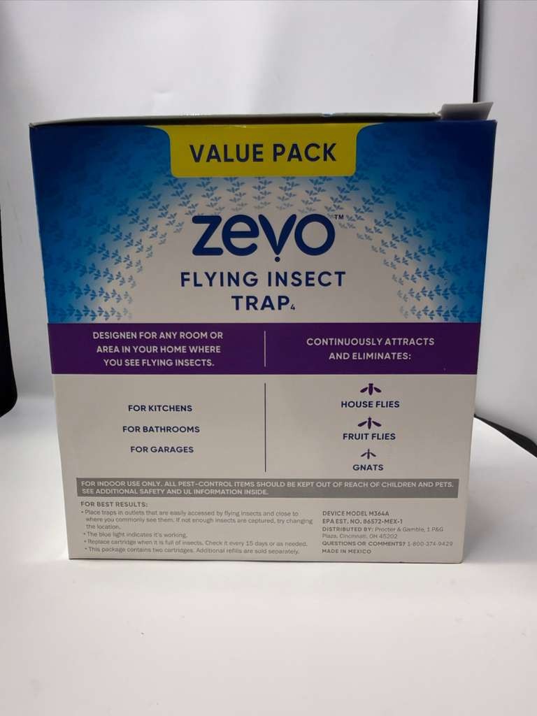 2 Flying Insect Traps & 2 Refill Cartridges - Plug in Fly Trap & Indoor Bug C... gallery