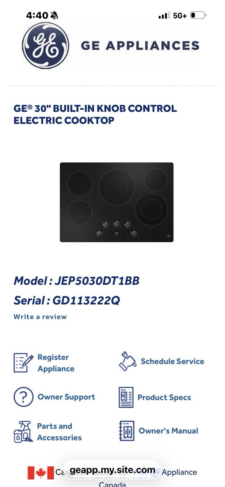 GE 30 Inch Electric Cooktop gallery