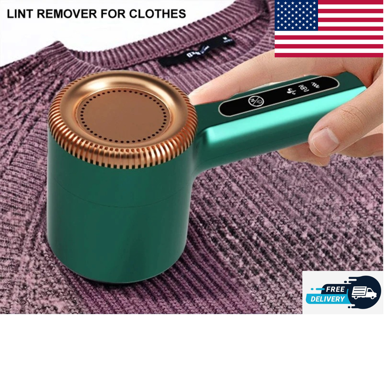 1200mAh Rechargeable Fabric Shaver Electric Lint Remover Portable Sweater green gallery