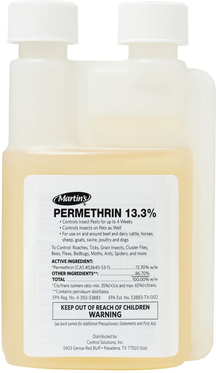 8 oz 13.3% Permethrin Control Mites Flies ETC on Livestock Dogs Poultry Farm Use gallery