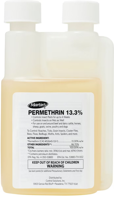 8 oz 13.3% Permethrin Control Mites Flies ETC on Livestock Dogs Poultry Farm Use gallery