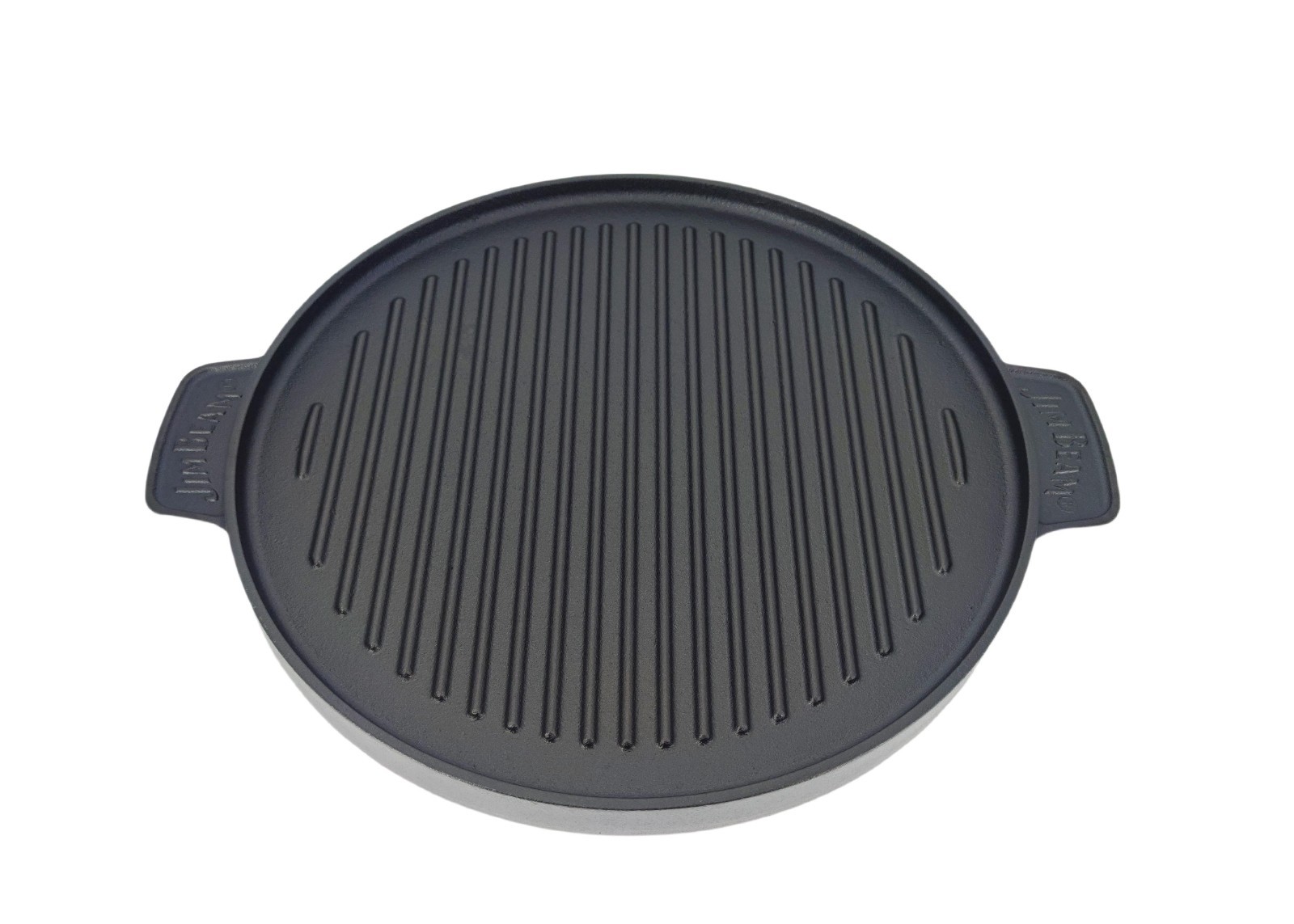 Jim Beam Cast Iron Reversible Grill Griddle Round Pre-Seasoned BBQ Pan gallery