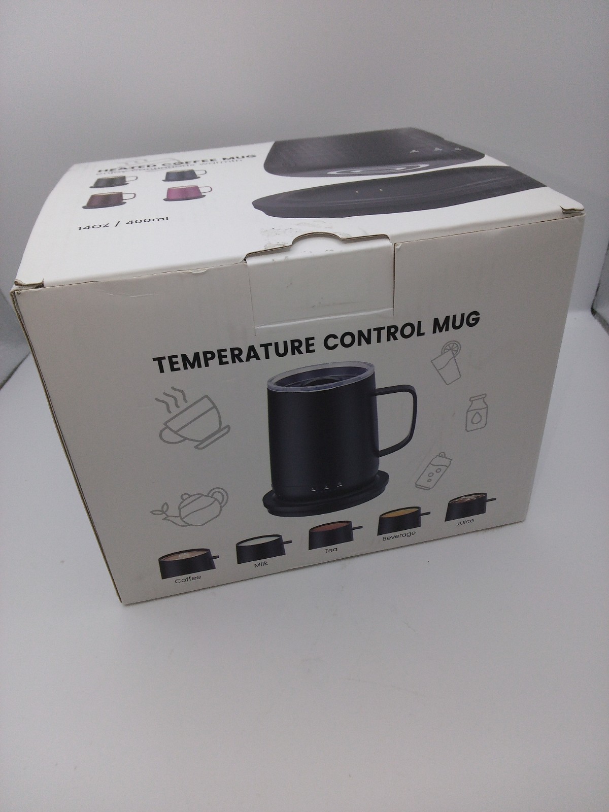 Smart Heated Coffee Mug (400ml) with Charging Coaster & Sliding Lid gallery