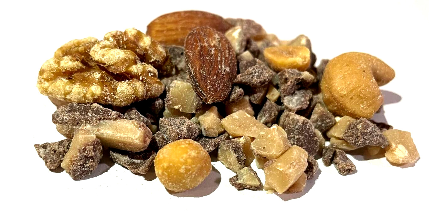 Crushed Toffee Caramel Crunch Covered Callebaut Belgian MILK & Roasted Nuts Mix gallery