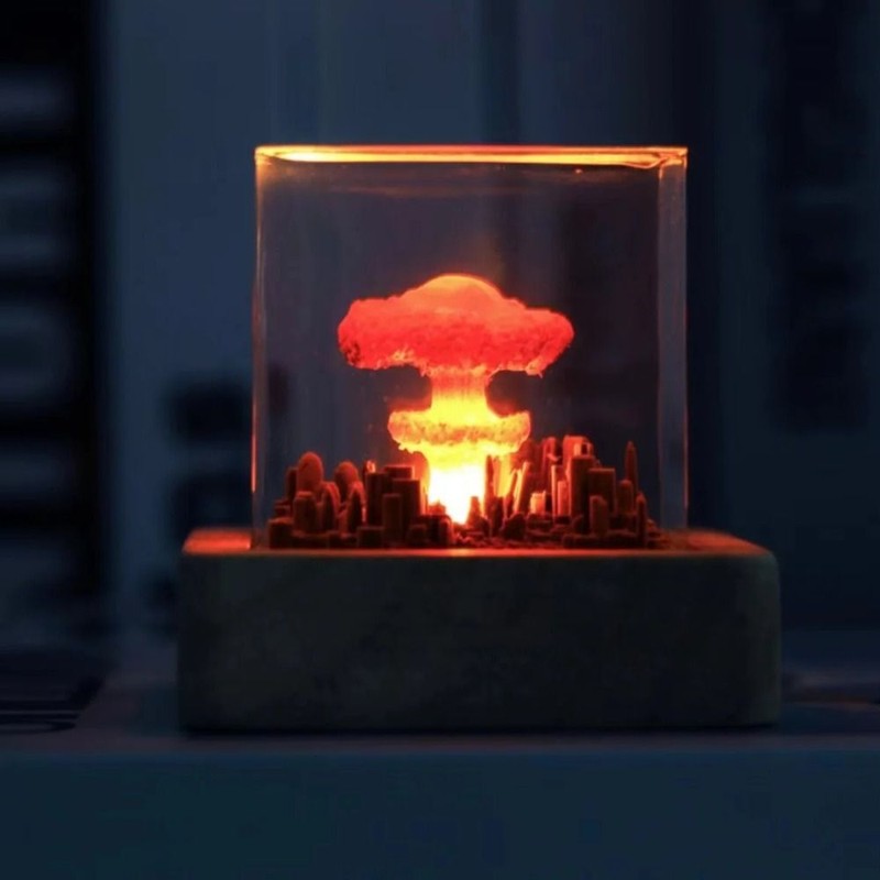 Nuclear Explosion Bomb Mushroom Cloud Lamp USB 3D Night Lights Rechargeable gallery
