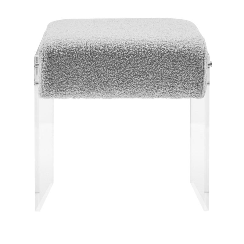 Makeup Stool Modern Minimalist Acrylic Chair Multi-functional Vanity w/ Cushion gallery