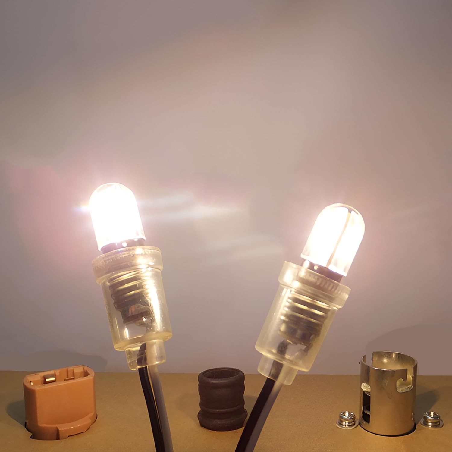 E10 LED Light Bulb,5 PCS 120V Warm White Lamp 1W 100LM 120V, gallery