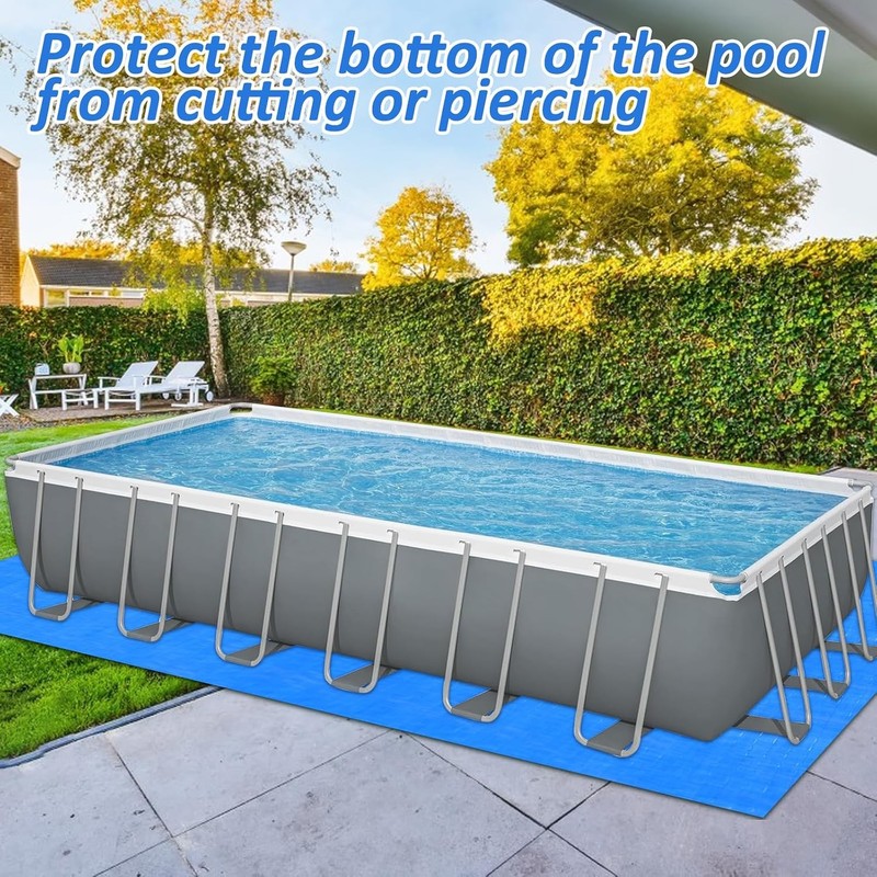 Rectangle Above Ground Pool Liner Pad 12x24 Strong Durable Puncture Resistant gallery