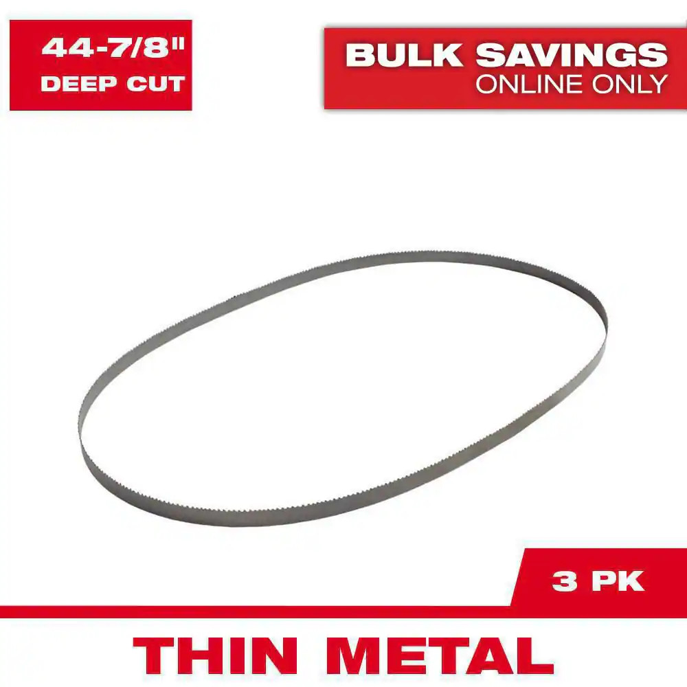 44-7/8 In. 24 TPI Deep Cut Portable Bi-Metal Band Saw Blade (3-Pack) for M18 Fue gallery