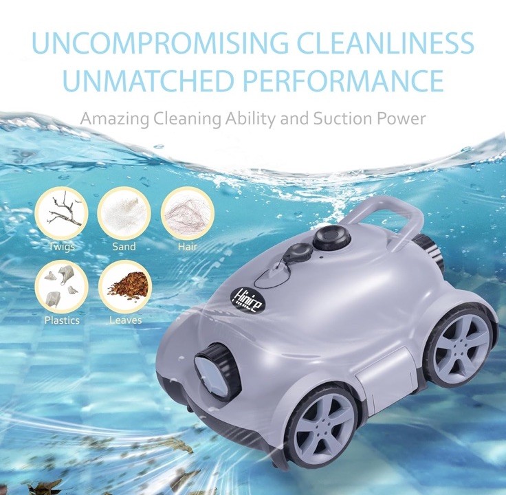 Cordless Robotic Pool Cleaner,Automatic Pool Vacuum Robot for In-Ground/Above Gr gallery