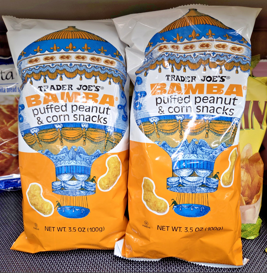 Trader Joe's BAMBA puffed peanut & corn snacks 3.5oz 100g (2 Bags) gallery