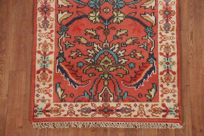 Heriz Serapi 8 ft. Runner Indian Oriental Rug Hand-knotted Wool 7' 11" x 2' 6" gallery