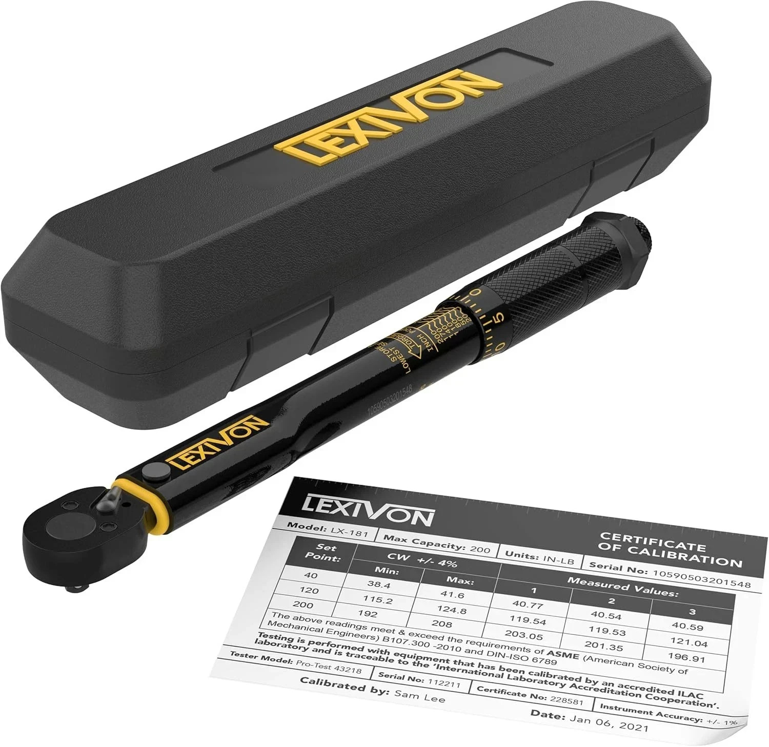 Inch Pound Torque Wrench 1/4-Inch Drive | 20~200 in-lb/2.26~22.6 Nm (LX- gallery