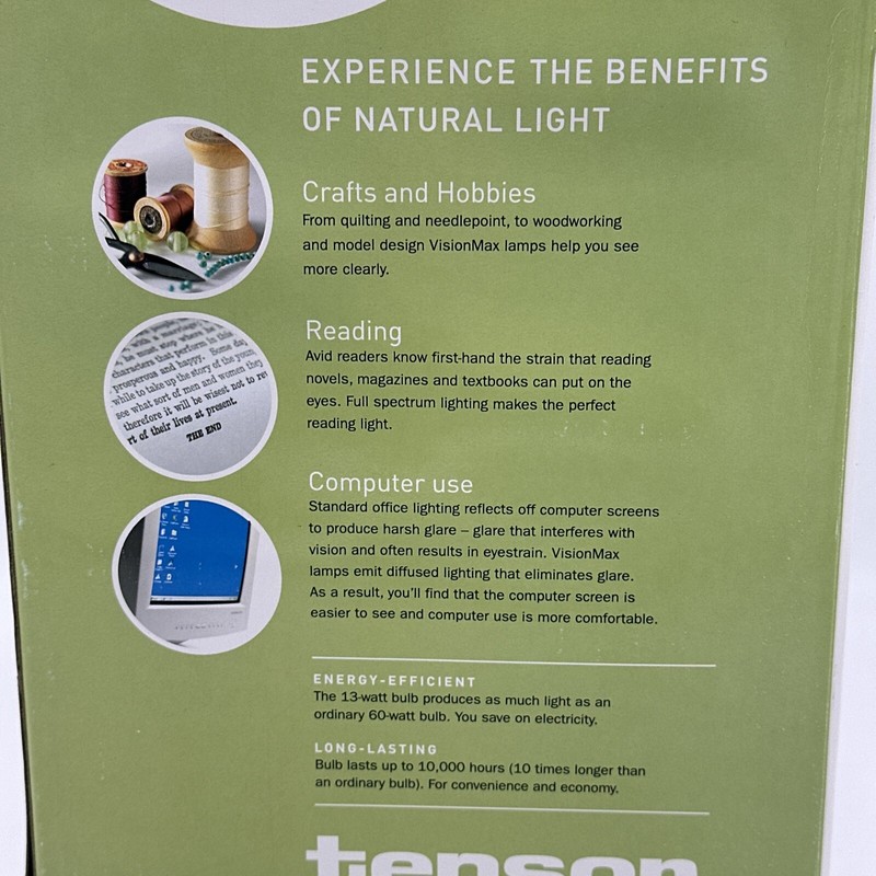 TENSOR 13W Full Spectrum Adjustable Gooseneck Desk Lamp FS136i-112 NEW gallery