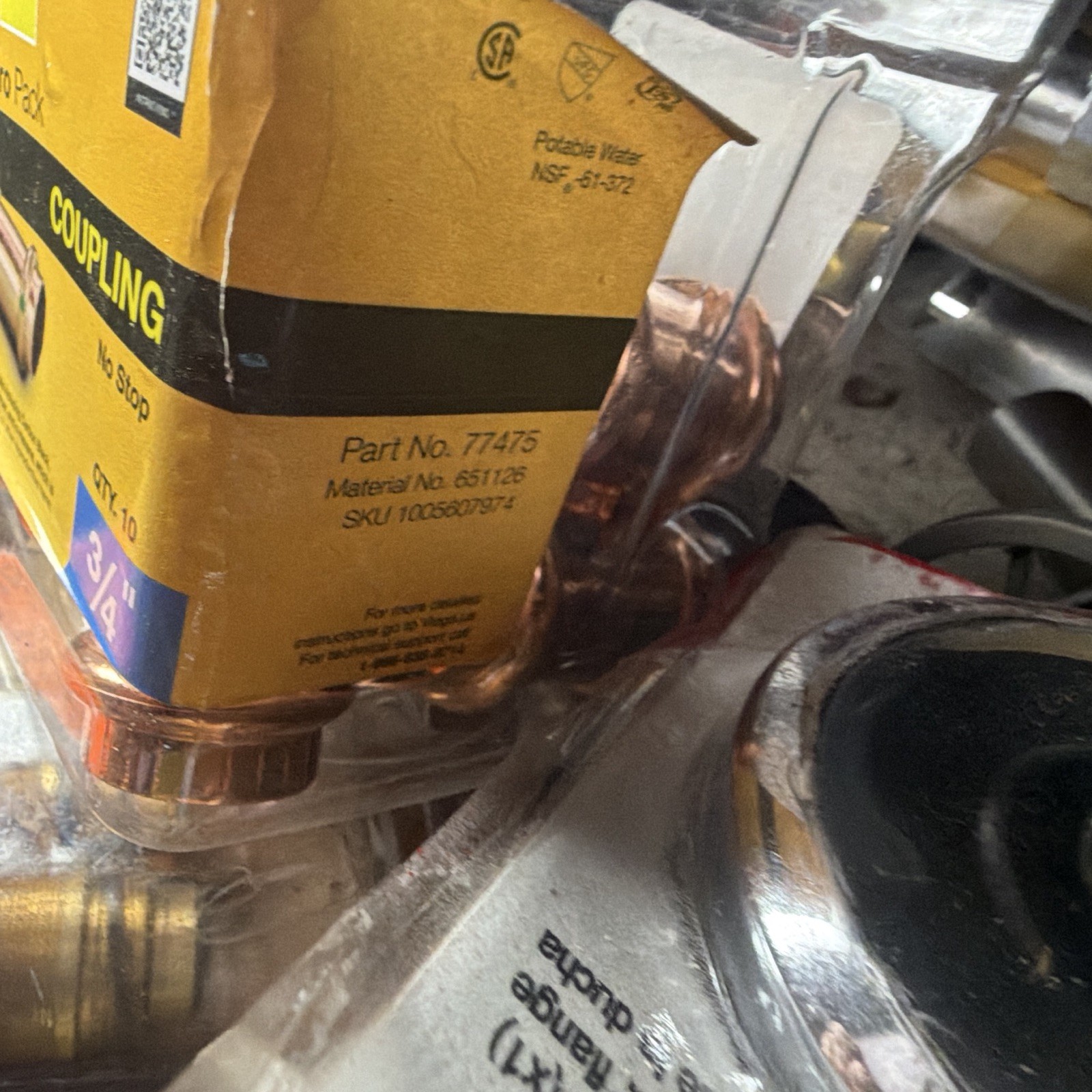 Viega ProPress ProPack 3/4 in Copper Straight Coupling No Stop, 10 Pack gallery