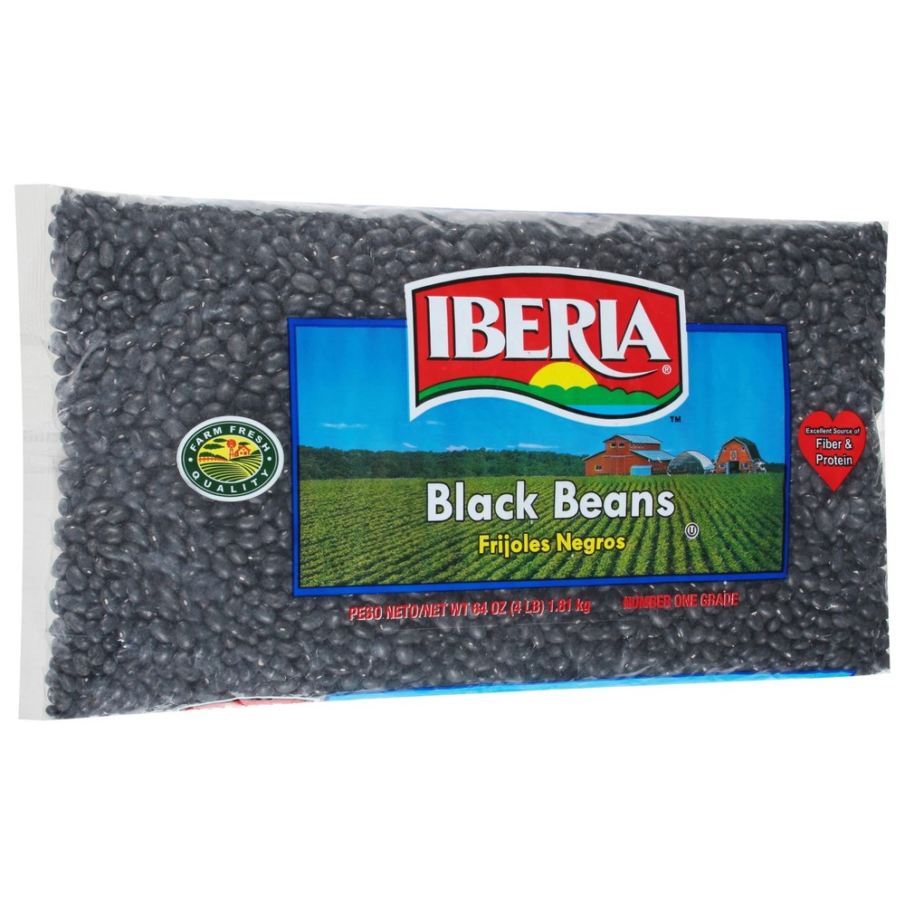 Iberia Black Beans, 4lb. 64 Ounce (Pack of 1),