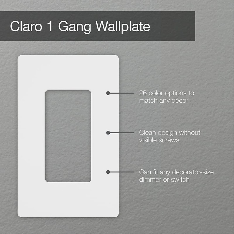 Light Switch Cover Plate 1 Gang Wallplate Decorator Rocker 96 Pack White Lutron gallery