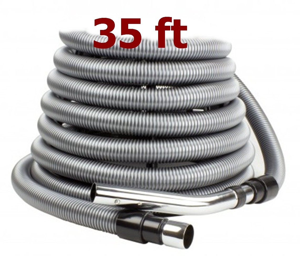 35 ft Central Vacuum Hose – 1.5" Inlets, 1.25" Handle | Beam,NuTone,Button Lock gallery